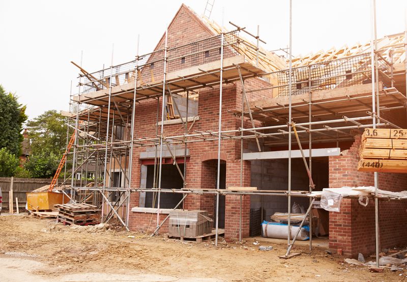 Building Site With House Under Construction Building Site