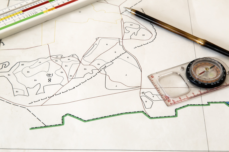 Map of a small land. land boundaries